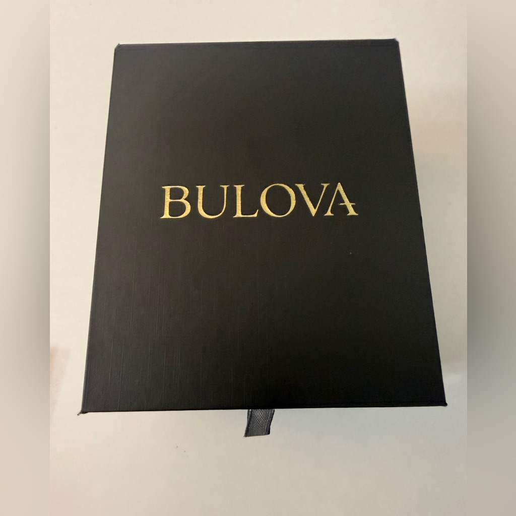 Bulova Black And Gold Watch Box With Pillow